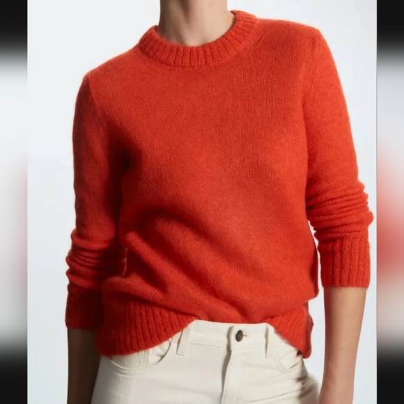 COS Sweaters - Cos Mohair/Wool Blend Orange Sweater Size M